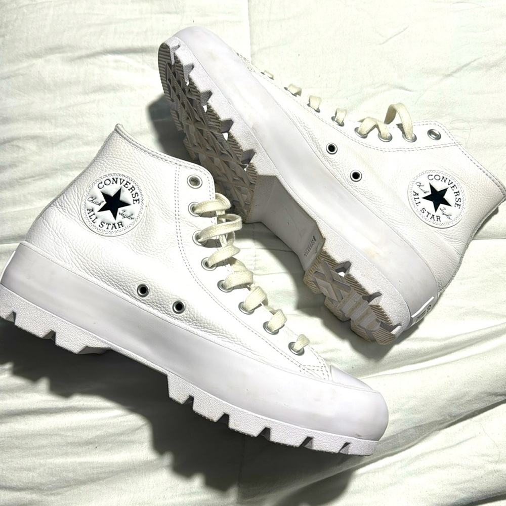 Converse platform high tops size 9